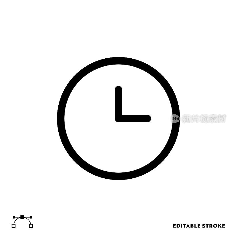 时间线图标设计与可编辑的笔画。适合网页，移动应用，UI, UX和GUI设计。